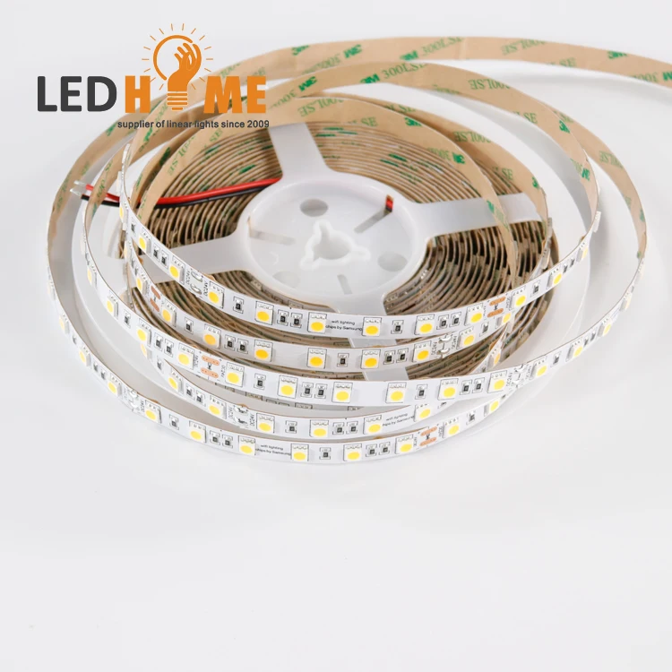LEDHOME Flexible Strip Lighting Led Light for Car SMD 5050 White Color 60leds Ra 90 12V 24V DC 12/24V Epistar 10mm 5 Meters/roll