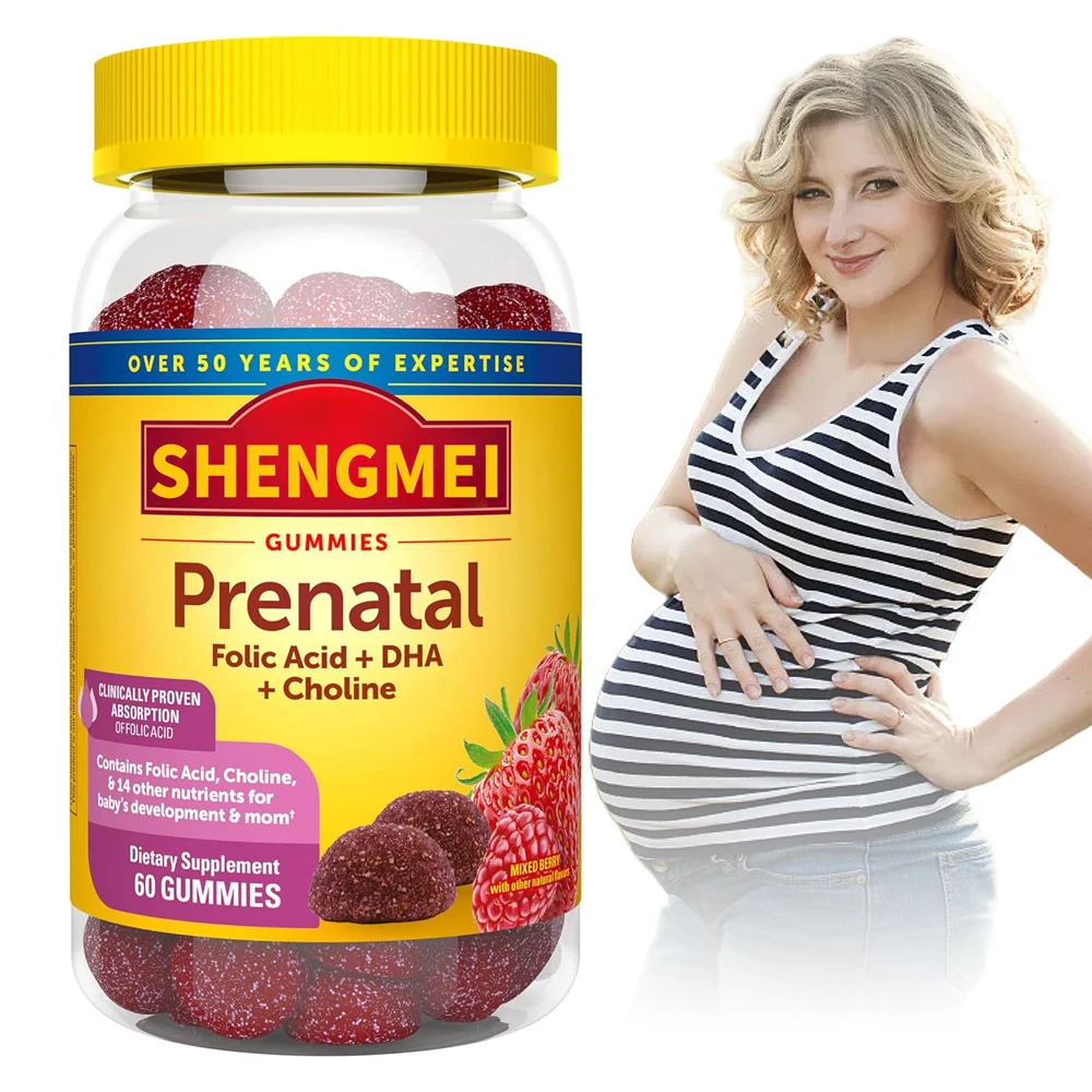Vegan Supplements with Folic Acid Supports Baby and Mom Prenatal Multi Vitamin for Pregnancy Vitamins Gummy