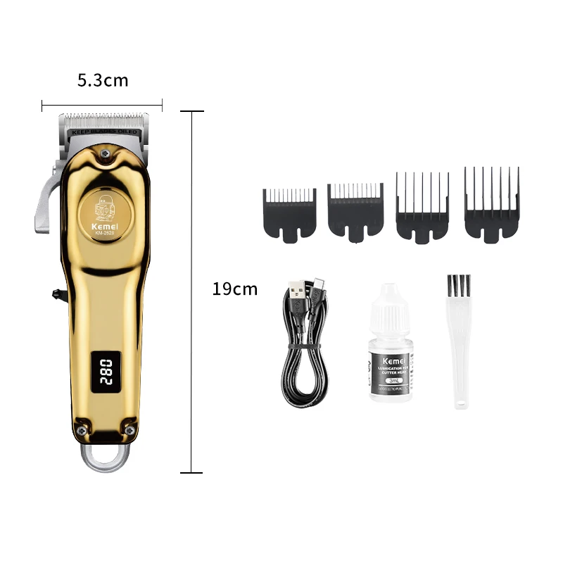 Factory Price Professional Hair Clipper Trimmer Km-2628 Adjustable Cutter Head Electric Hair Clippers Hair Beard Clippers