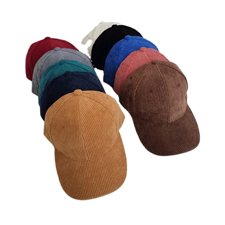 Wholesale fall winter corduroy fashion 6 panel baseball corduroy trucker hat