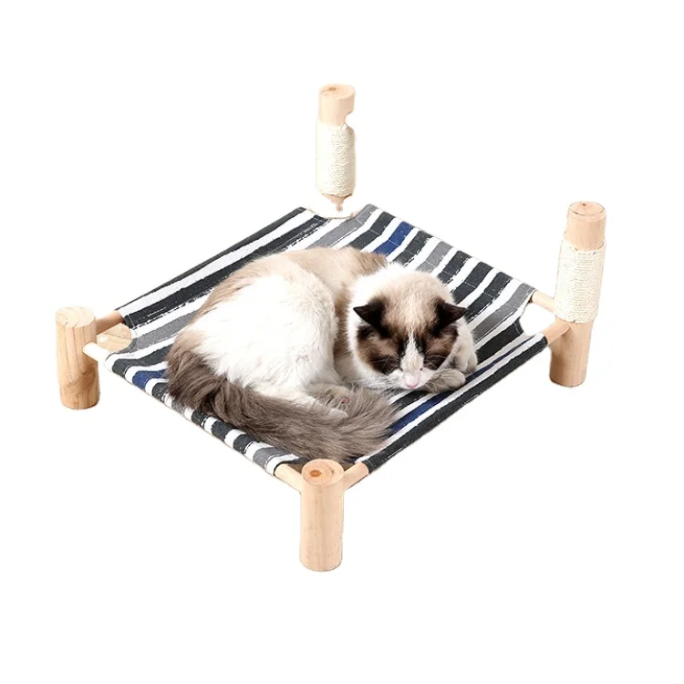 
Meeno Pet Supplies Hot Selling Wooden Travel Cat Raised Dog Bed 