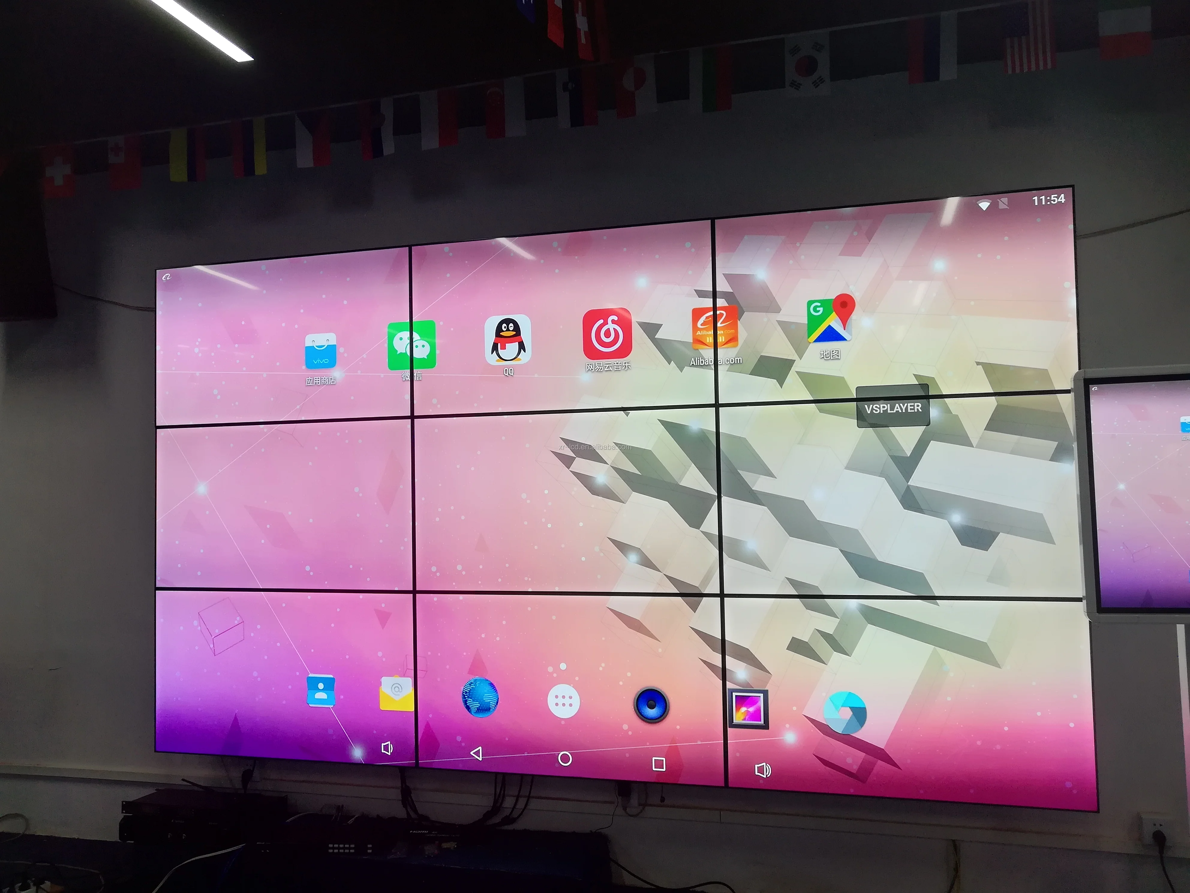 
2x2 1.8mm/3.5mm/5.5mm 49 Inch lcd splicing screen vidmate video player monitor video wall 