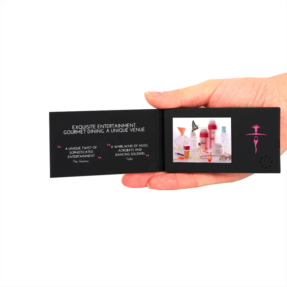 Роскошная рекламная видеокарта lcd пригласительная видеоброшюра для продвижения