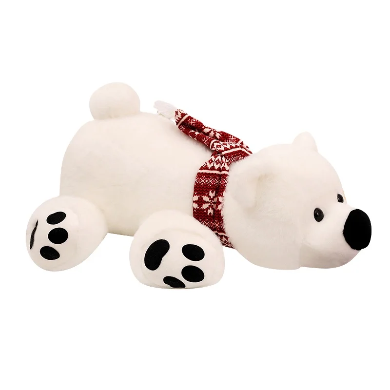 Wholesale Christmas Decorations Kawaii  Polar Bear Stuffed Animal Toy Soft Plush Toys for Children