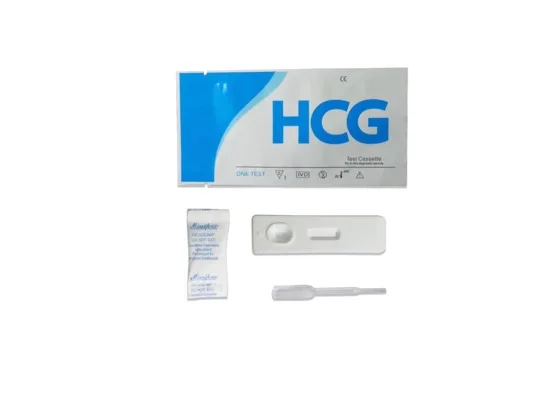One step urine  rapid diagnostic HCG pregnancy test cassette and uncut sheet OEM factory