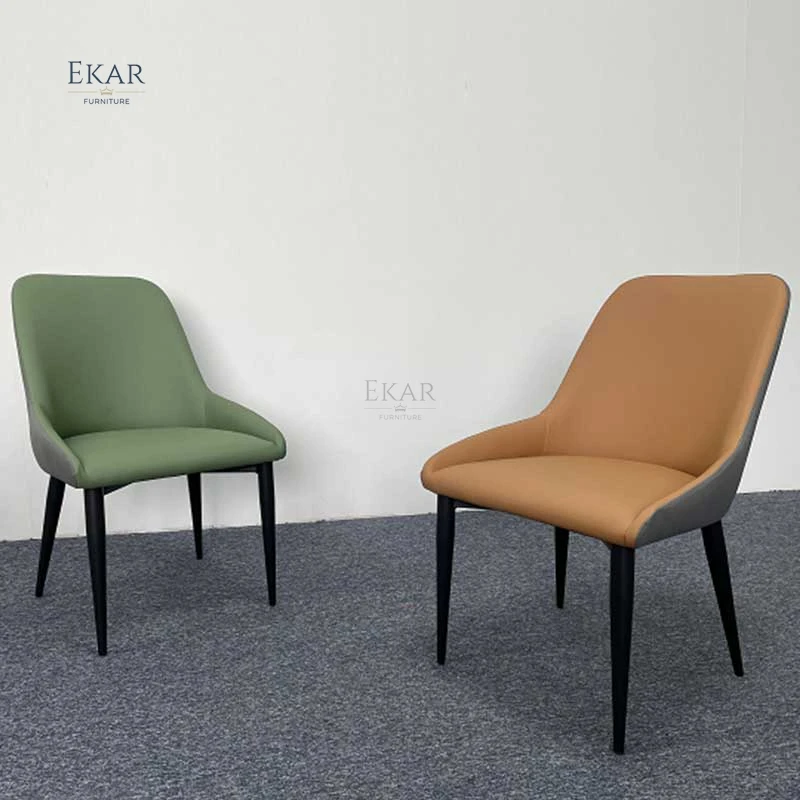 Ekar Furniture Custom Modern Comfy Price Low Back Vintage Iron Industrial Style Dining Chairs