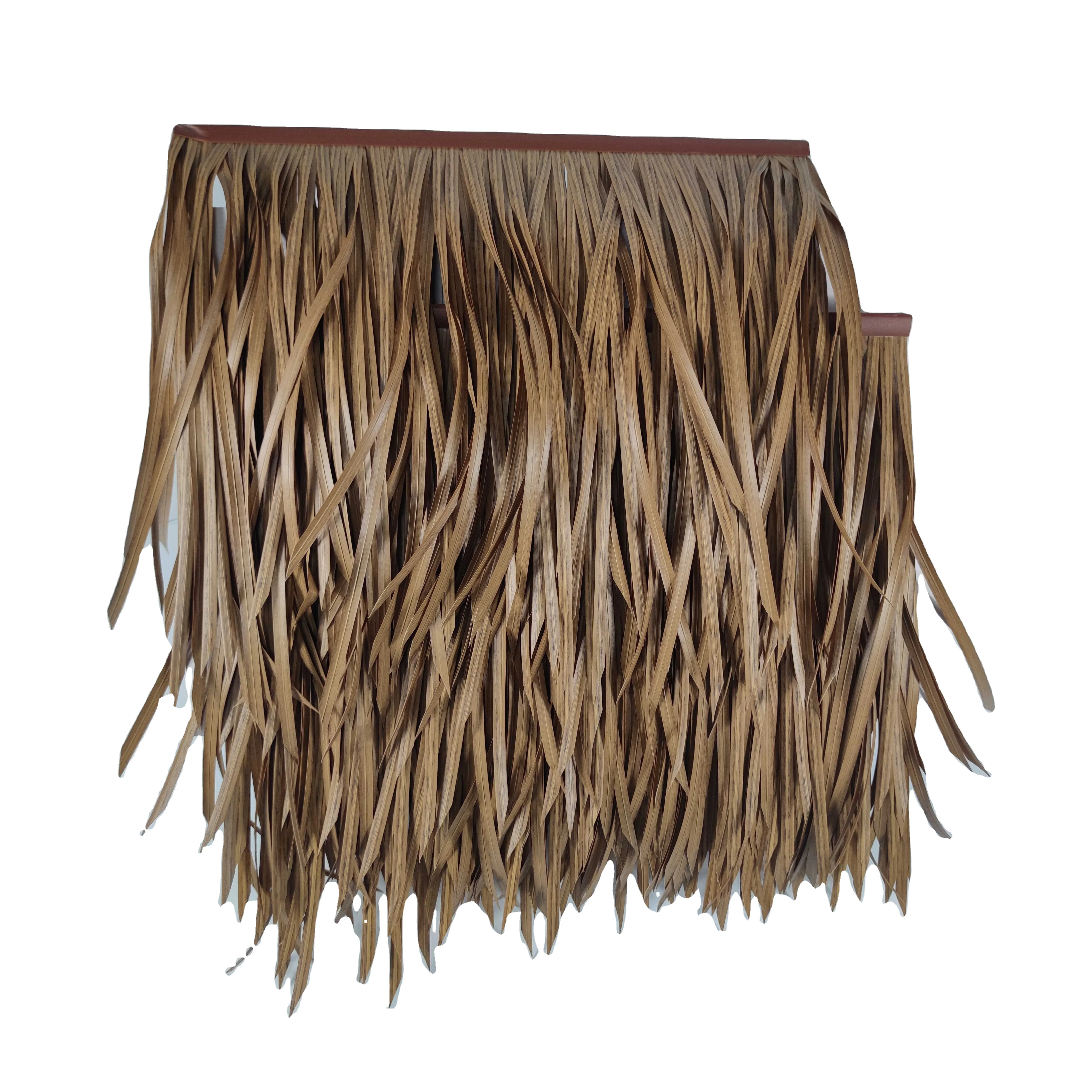 High Quality Professional Fireproof Artificial Synthetic Palm Beach Umbrella Thatch - Buy Thatch Roofing Artificial Thatch,Artif