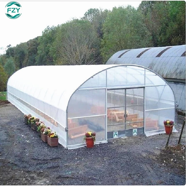 Manufacturer of low-cost flower planting tunnel greenhouse kits film single span greenhouse frame structure
