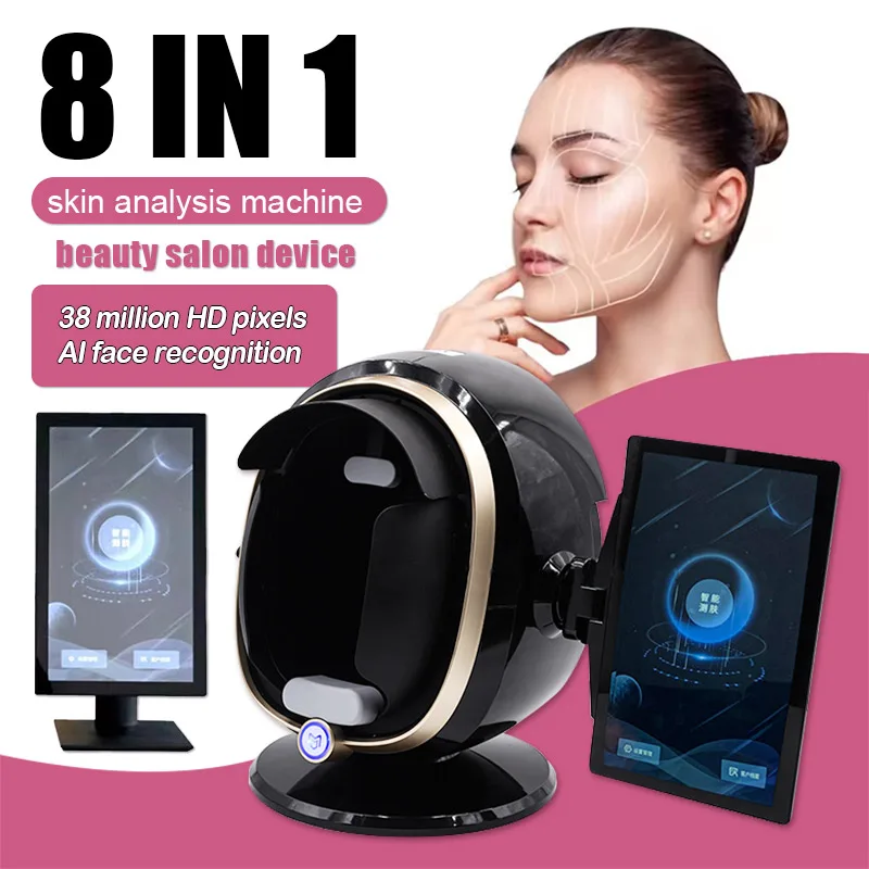 Hot sale magic 3d facial analysis skin analyzer machine mirror woods lamp facial skin analyzer machine