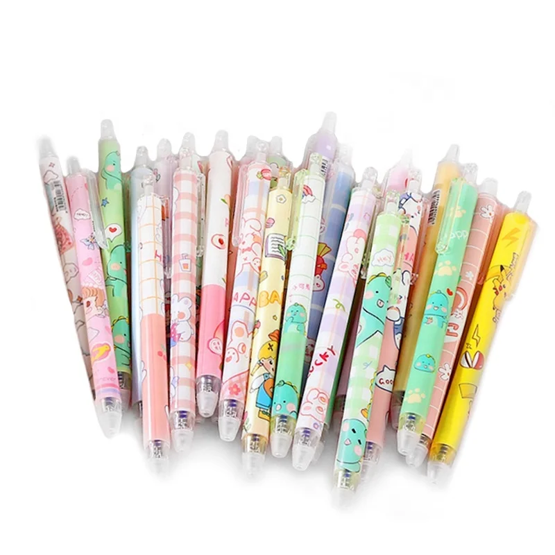 Erasable Gel Pen in Box Cartoon Black Presses the Cute Student Custom Erasable Pen  for Kids and Girls