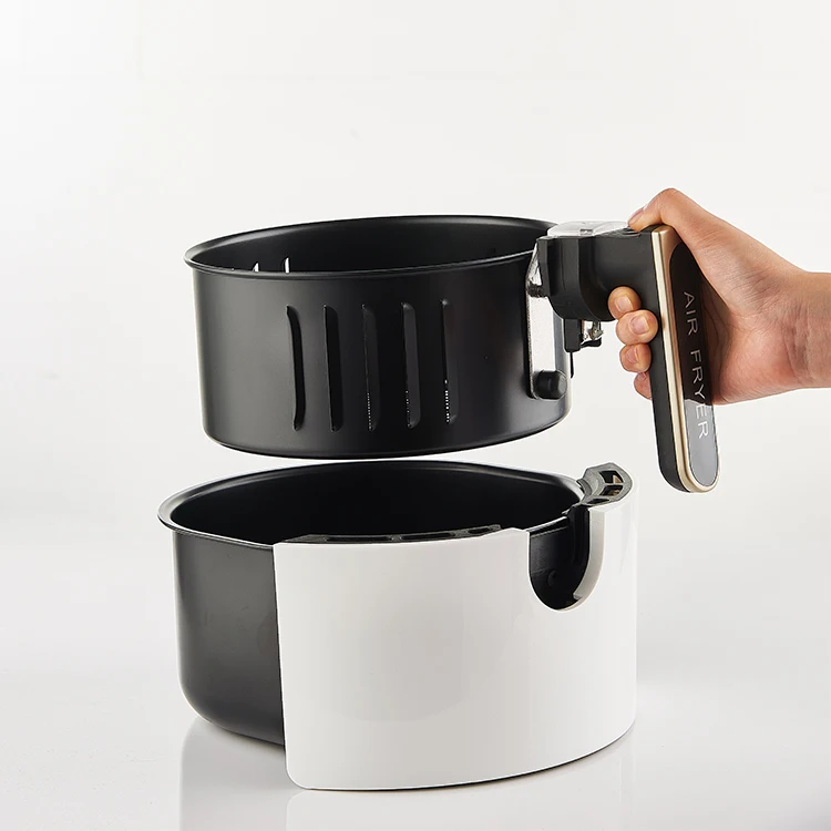 Custom kitchen cooker white color 3.5l capacity stainless steel liner oven fried chicken air deep fryer