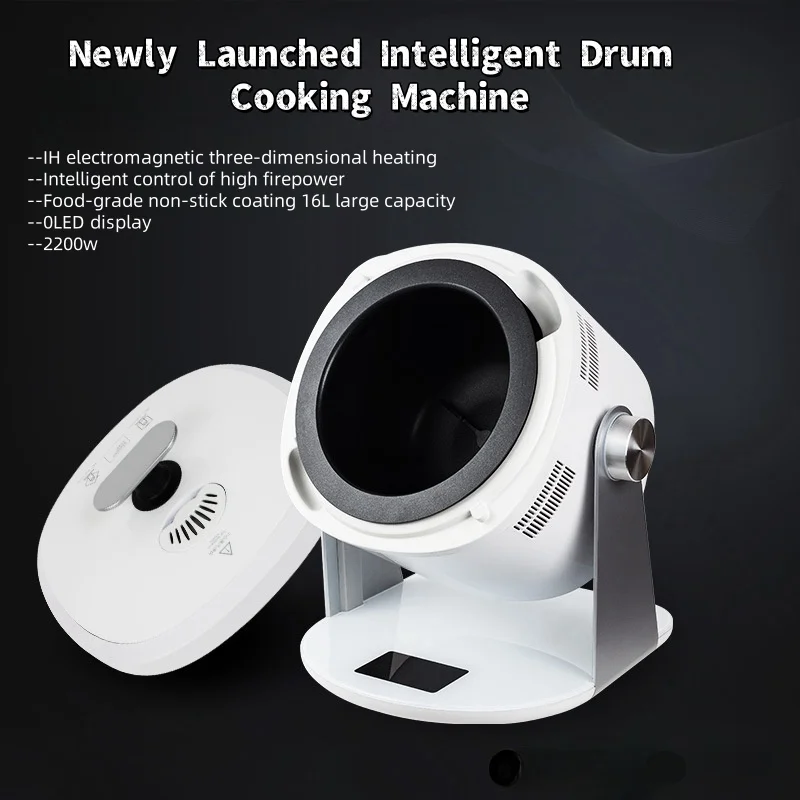 Automatic Cooking Machine,2200W 6L Auto Cooking One-Click Smart Start, IH Electromagnetic Three-Dimensional Heating Cooker