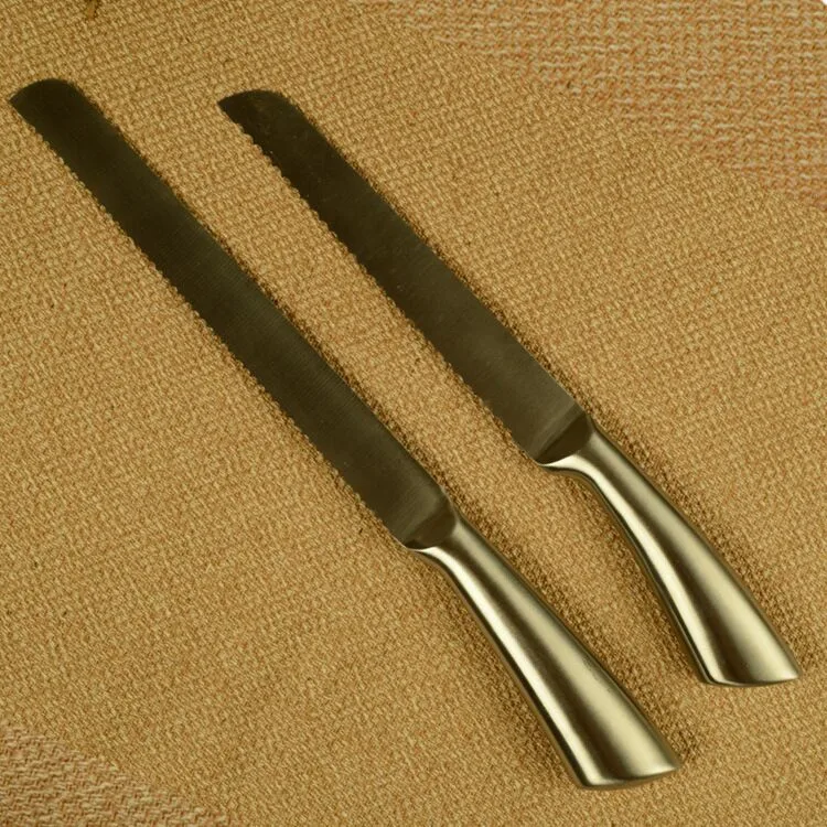 8-Inch Long Version Stainless Steel Bread Knife Serrated Cake Knife Baking Knife.