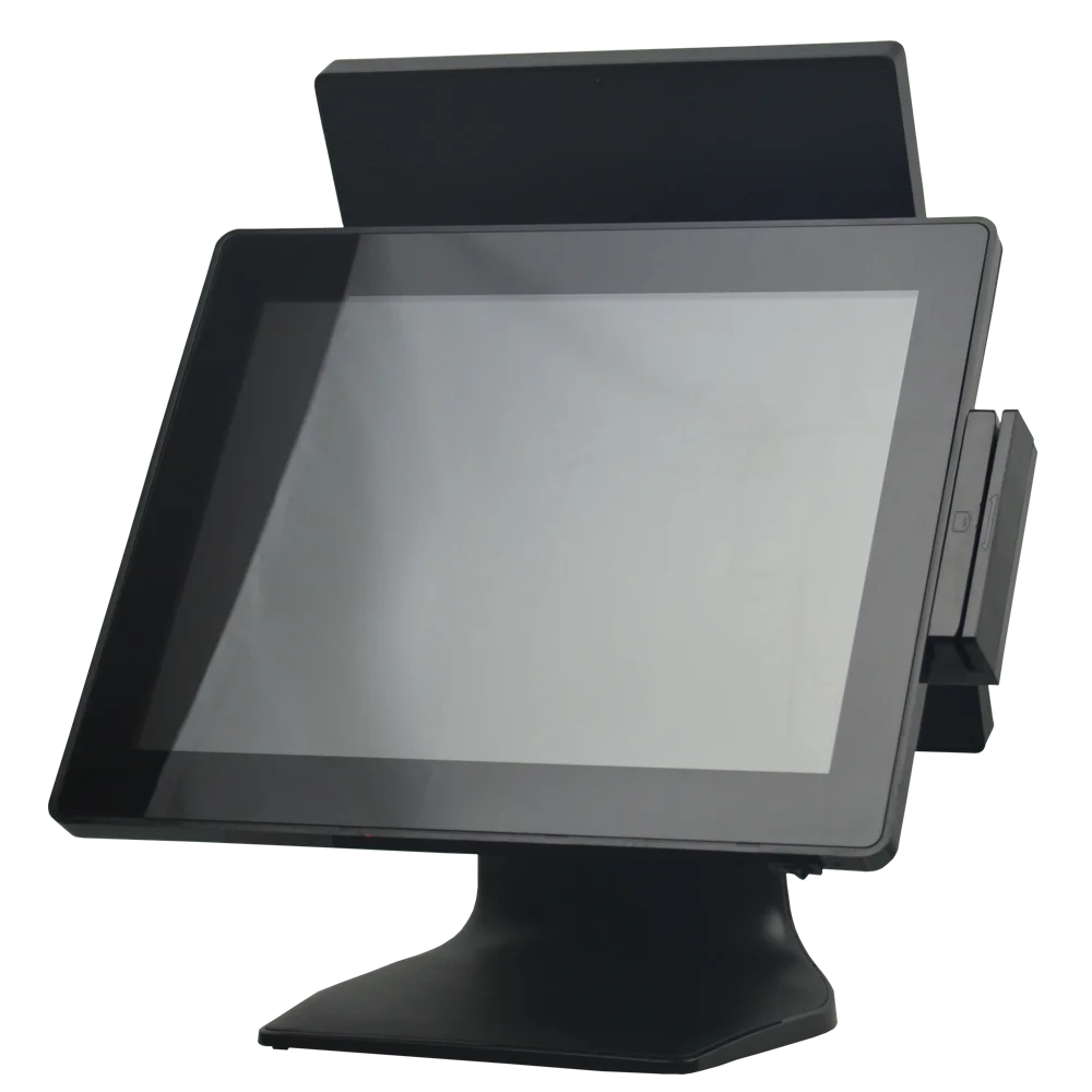 Windows 15 inch Epos dual screen touchscreen POS terminal with portrait mount mode customer facing display