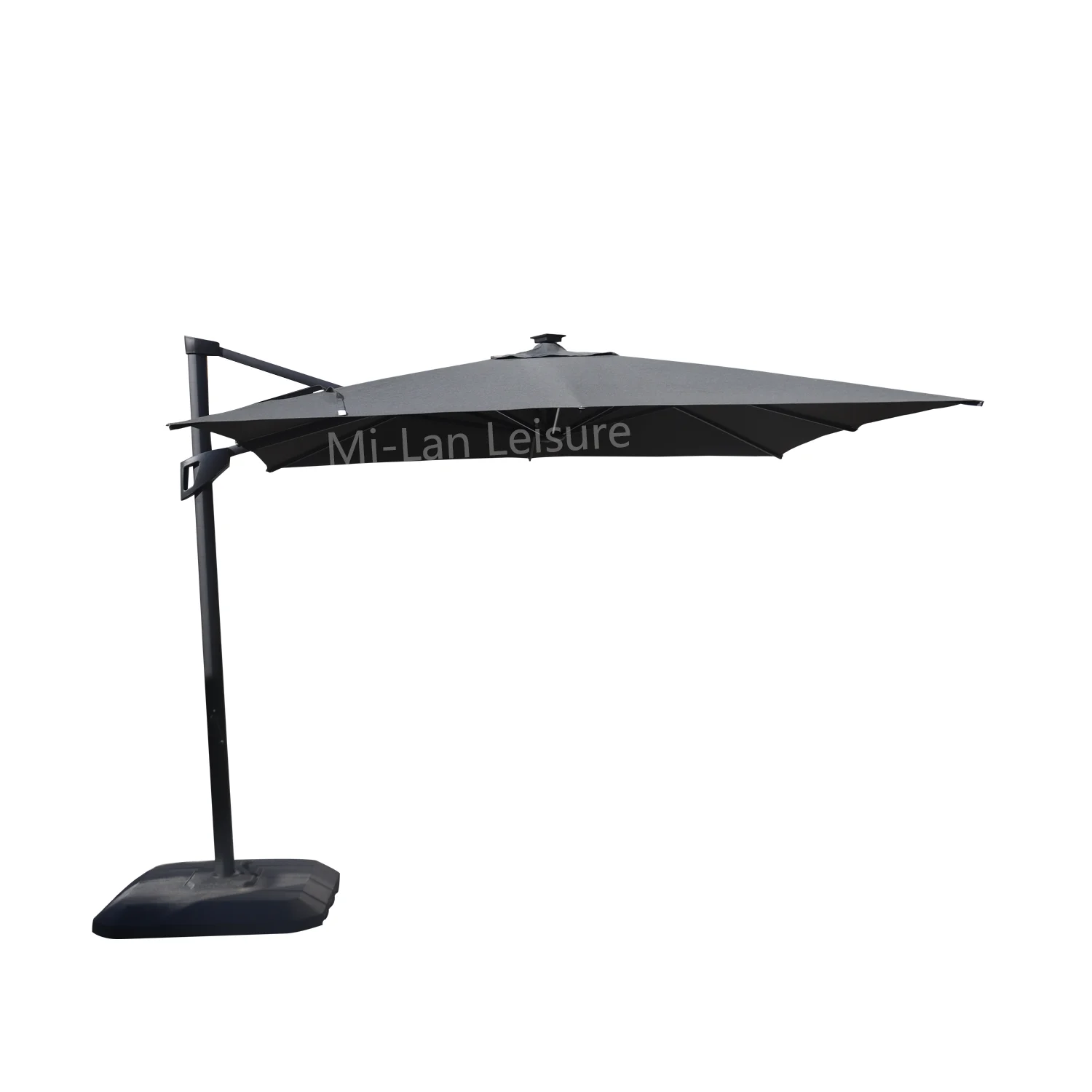 outdoor umbrella deluxe garden Parasol offset square 3m aluminium waterproof cantilever patio umbrellas with LED Light