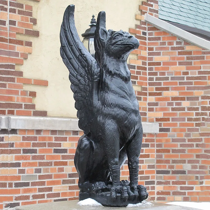 Casting bronze large gargoyle garden statues for outdoor decoration