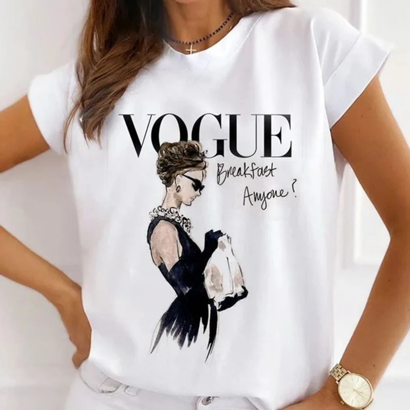 
Fashion princess T-shirt print female grunge ulzzang cartoon funny blouse shirt 90s graphic clothes fashion girl 