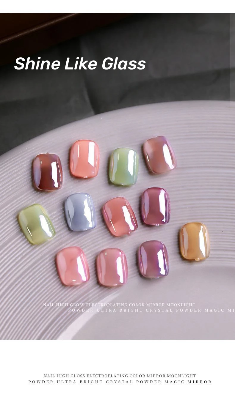 Оптовая продажа порошок MyBeautyNails лунный свет Аврора Русалка блеск для ногтей зеркальный эффект белый жемчуг растирание на блестящий хромированный пигмент