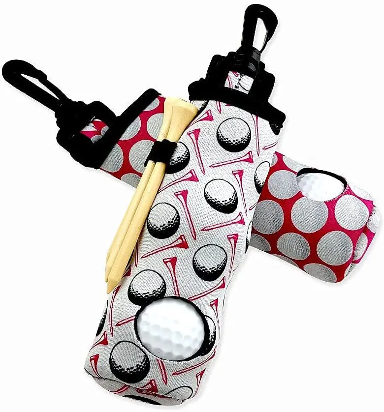 Factory Wholesale Golf Ball Storage Sleeve Bag With Hook