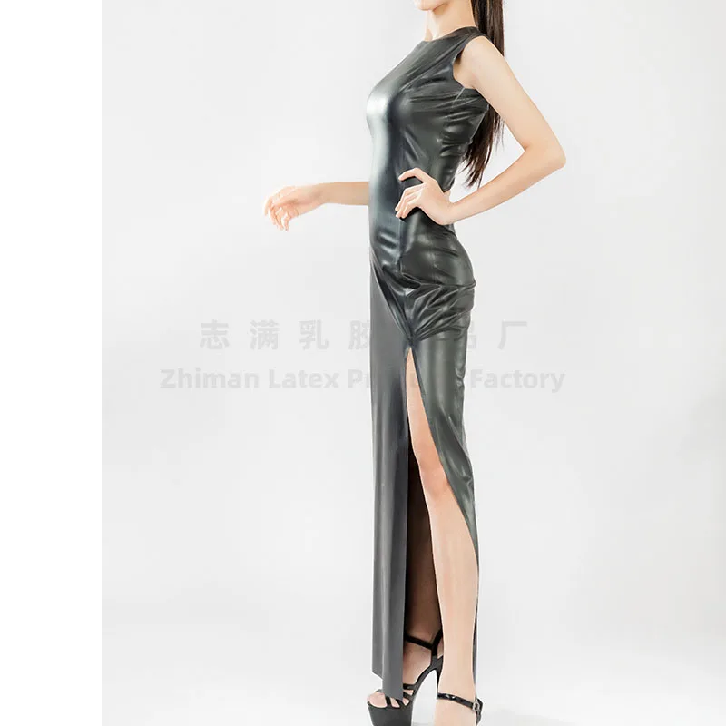New Arrival Latex Sexy Dress 2023 Women Dresses OEM Fancy Spandex Time Lead Support Feature Material Best Price