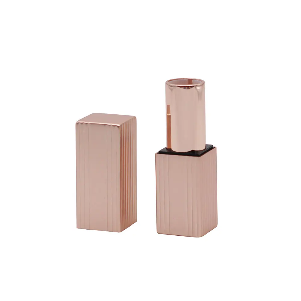 Rose Gold Magnetic Lipstick Tube Empty Lipstick Container Tube Square Shape