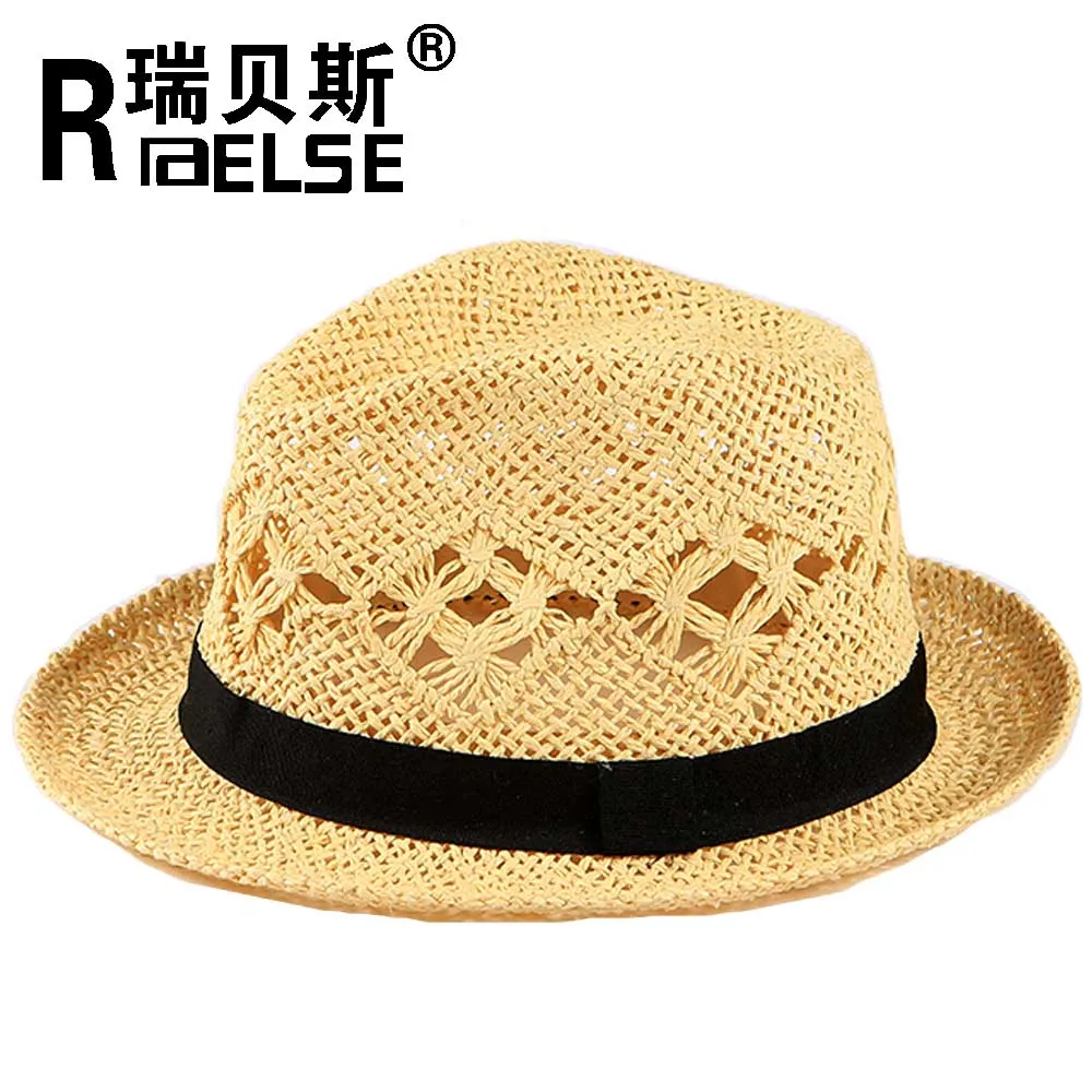paper handmade hat grosgrain-trimmed straw fedora hat