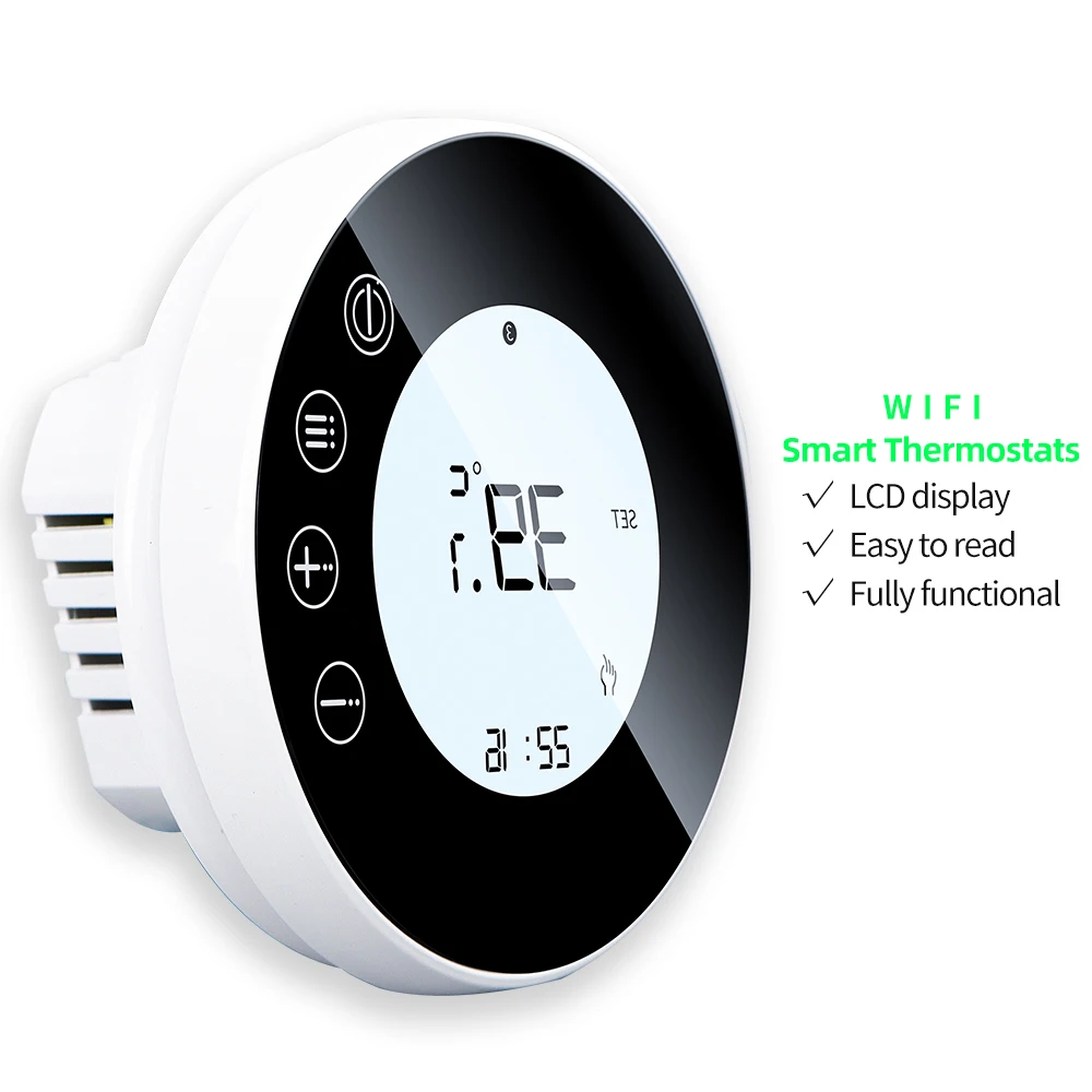 New Arrivals Black Electric Floor Heating Thermostat WIFI 16A Smart Thermostat Digital Temperature Controller