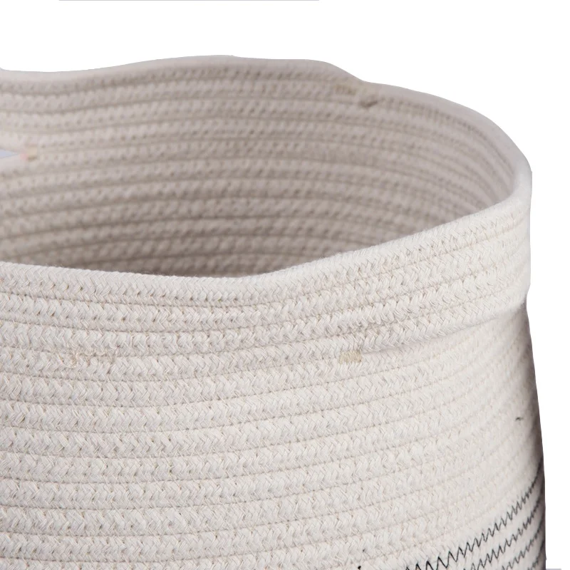 Часы с плетеным ремешком Большие Детские тканые из хлопкового каната для хранения корзина для белья с ручками