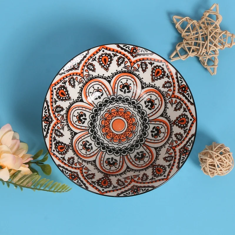 Kitchen Color Glaze Porcelain Bowl Ceramic Mixing Bowls Set Porcelain Ceramic Salad Soup Bowl