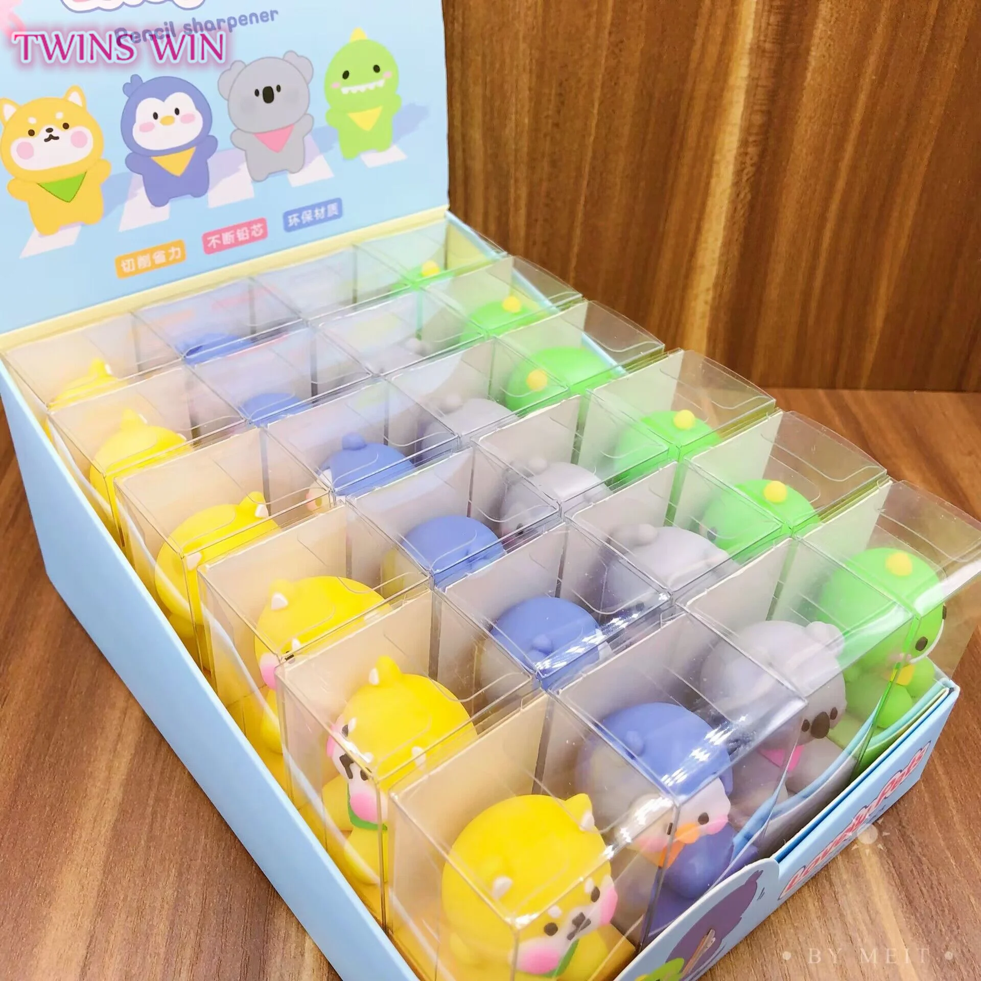 Primary Student Stationery Rotary Pencil Planer Cartoon Animal Silicone Pencil Sharpener 400