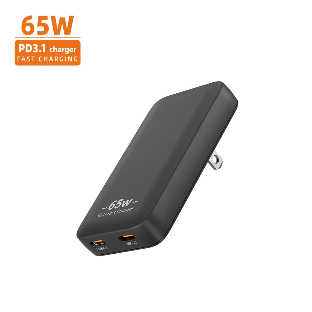 Настенное зарядное устройство VIna US EU UK с двумя портами быстрое Gan USB PD 45 Вт 65 для зарядных устройств адаптеры