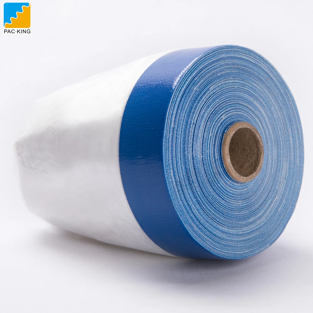 Pre Taped Protective Overspray Car Masking Cover Plastic Film Automotive Paint Auto Painting Masking Film for Spray Painting