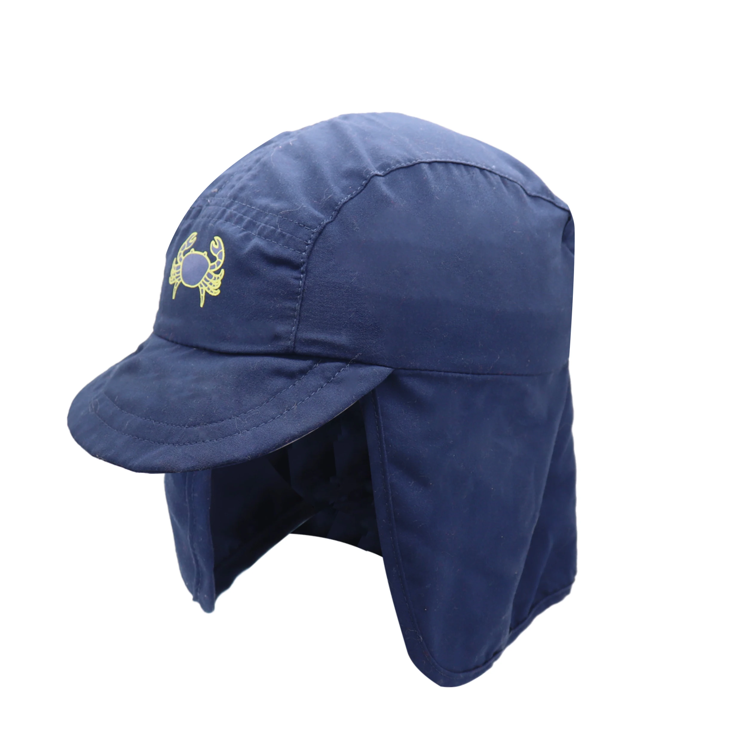 Новый дизайн 48/50, модная синяя Милая Солнцезащитная ветрозащитная детская шляпа от солнца, шапки для детей