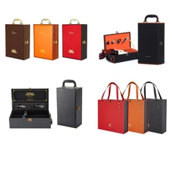 High-end red wine gift box luxury quality handmade wooden red wine box