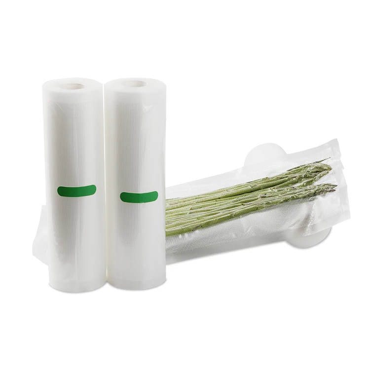 
New Sous Vide Frozen Custom Printed Storage Transparent Packaging Embossed Plastic Food Vacuum Sealer Bag kit 
