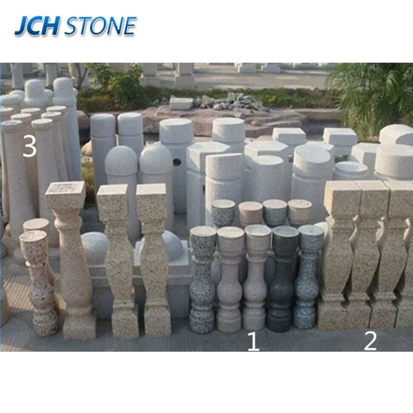 home decorative natural granite stone stair railings porch handrails balustrades