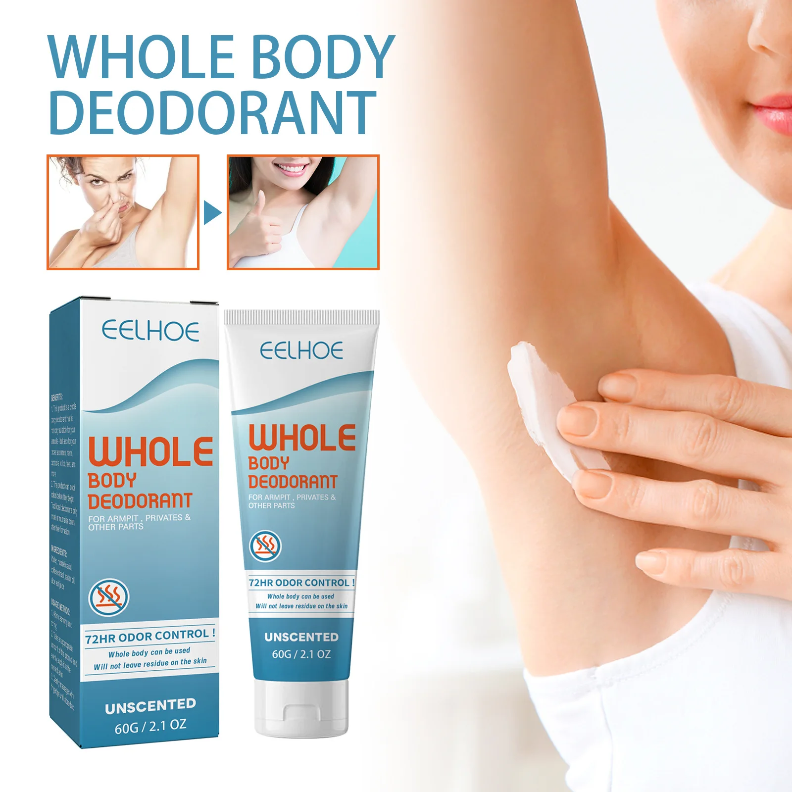 Long Lasting Fragrance Cleanses Body Odor Fox Odor Sweat Odor Refreshing Body Cream Body Lotion