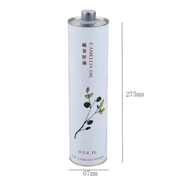 150ml to 1000ml Olive Oil Metal Bottle Custom Print Metal Tin Round Can