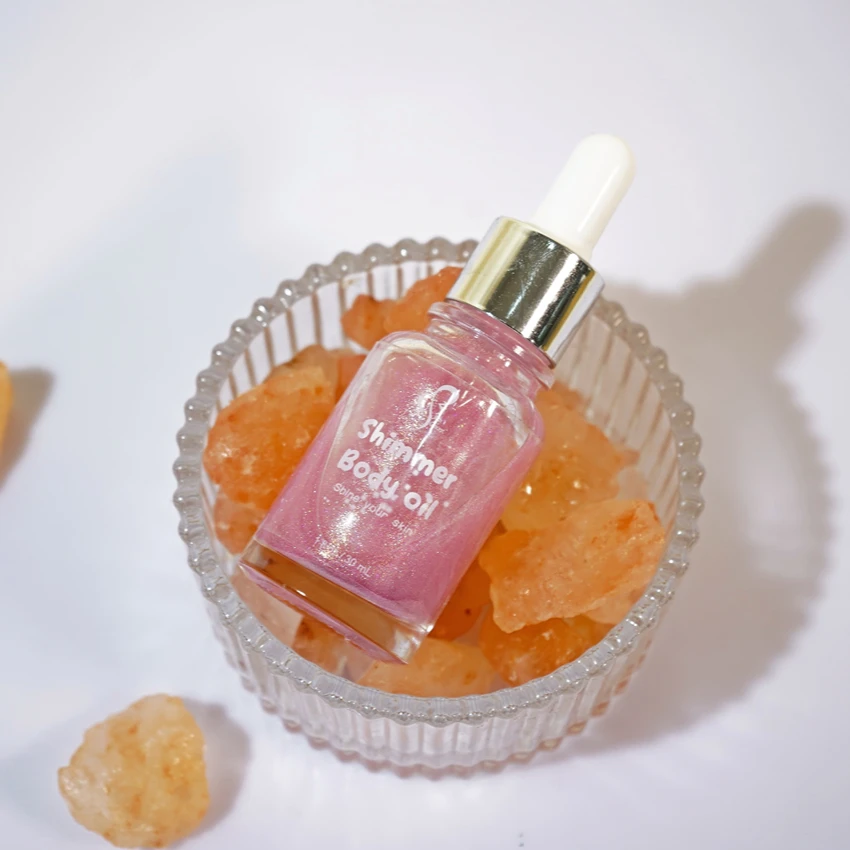 OEM Customization Cosmetics Manufacturer 3 Colors Shimmer Powder Body Glitter Body Glow Oil