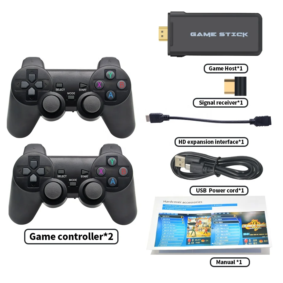 
32G Built-in 3000 Games mini 2.4G Wireless Controller 4K HD TV Game Stick Video Game player 