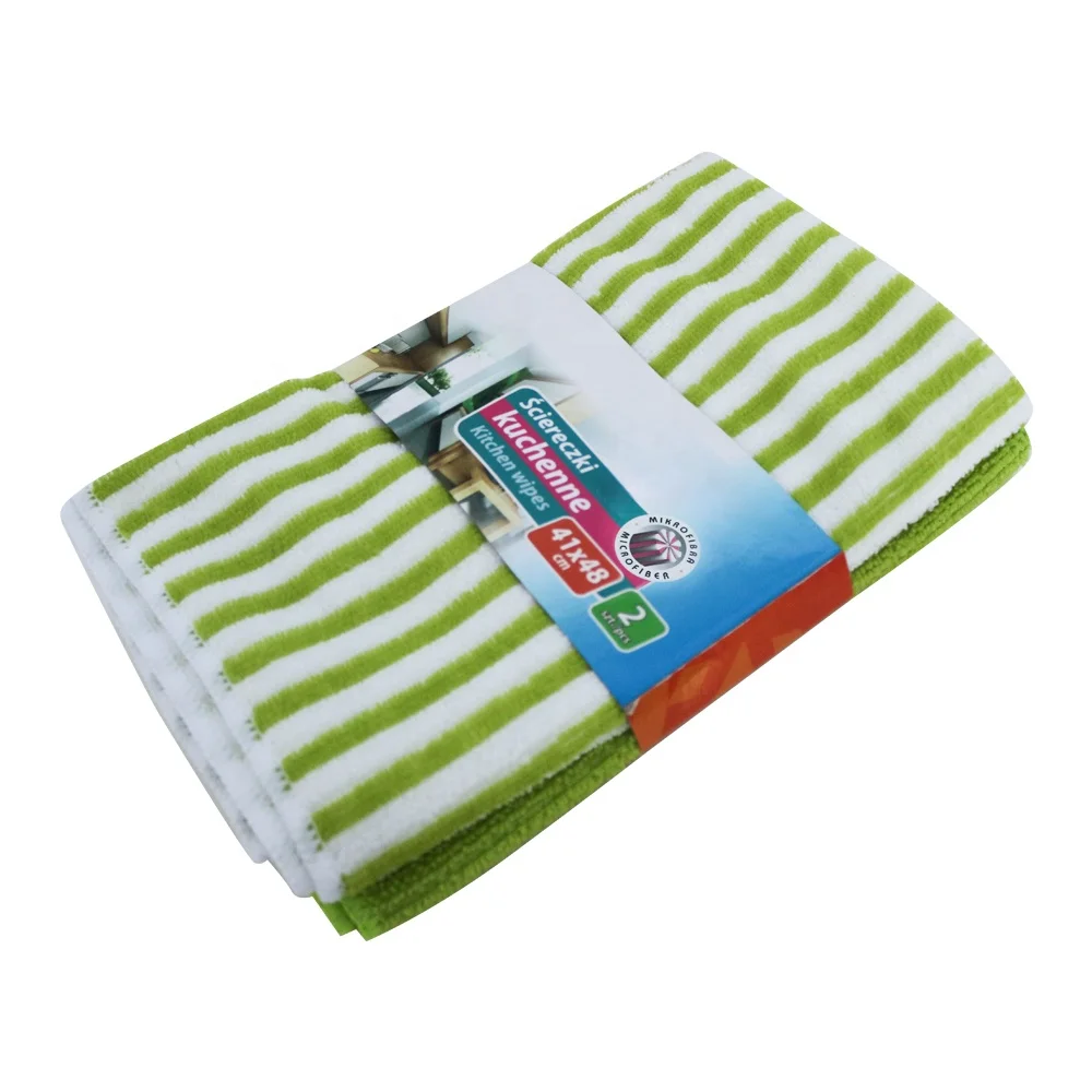 Wholesale customized absorbent microfiber kitchen dish cloth towel set microfiber kitchen cleaning cloth