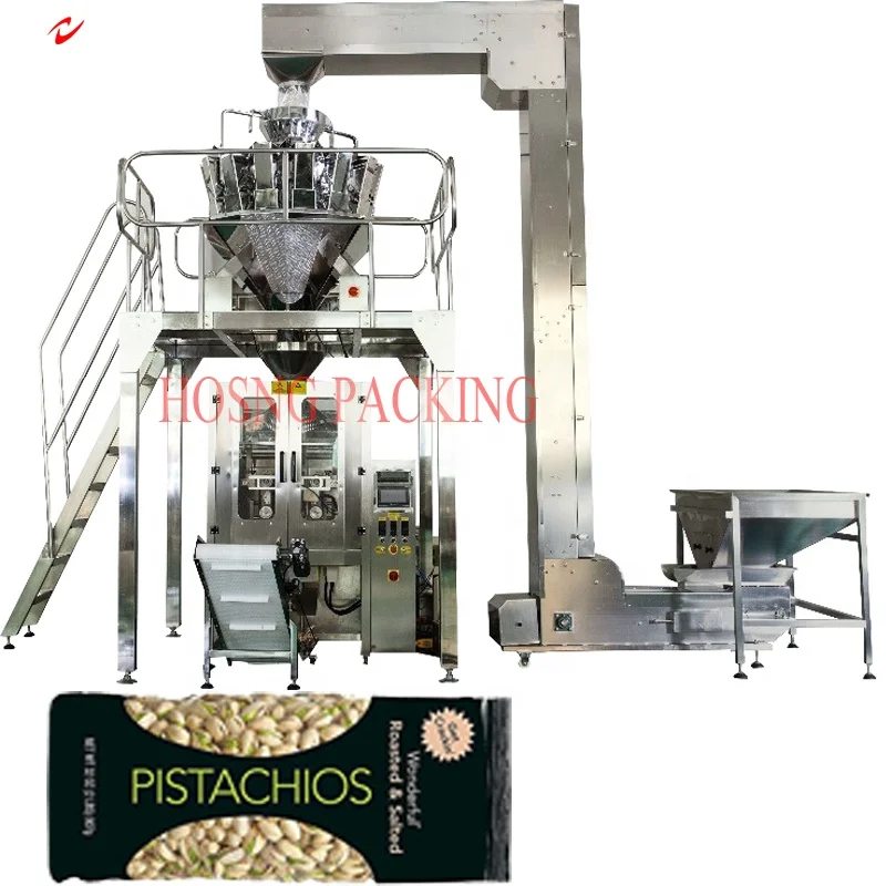 High quality cereals oat soy beans mung beans red beans date coding nitrogen vertical  filling wrapping machine