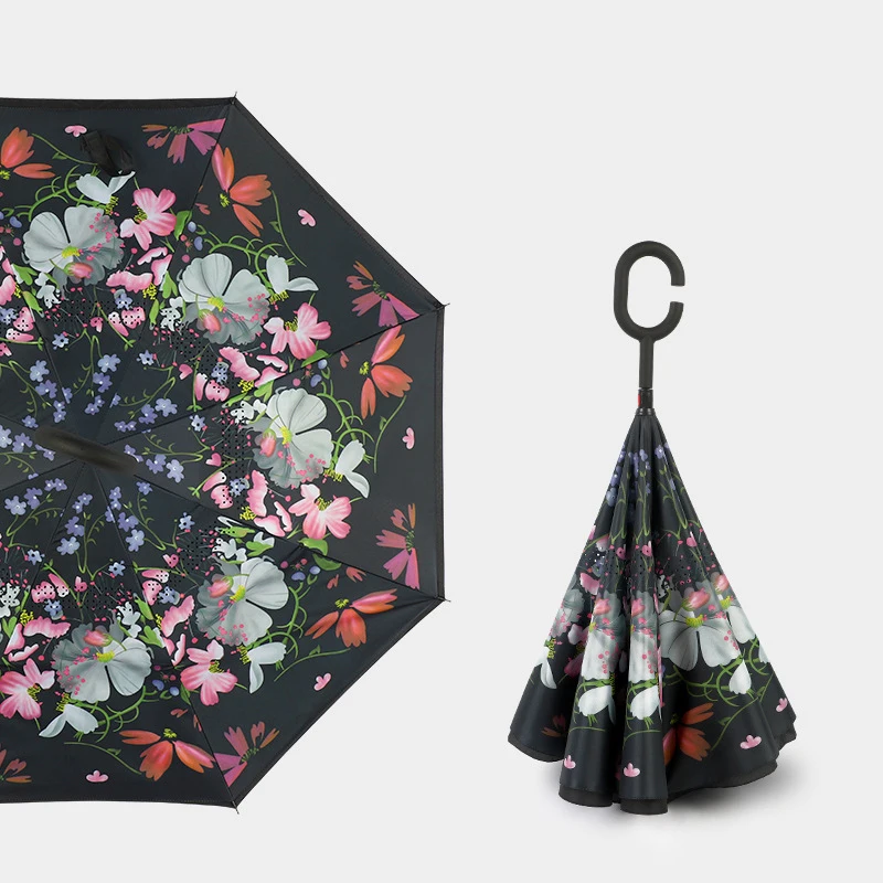 Parapluie Custom,Magic Inverted Umbrellass Manufacturers Reversible Umbrellas With C Handle/