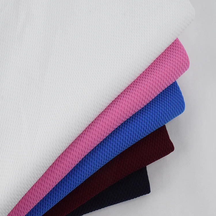 Sportswear Fabric Polyester Knitted Dry Fit Honeycomb Fabric Microfiber Waffle Fabric