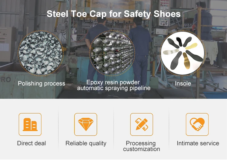 Steel toe cap safety gumboots removable safety toe caps inserts