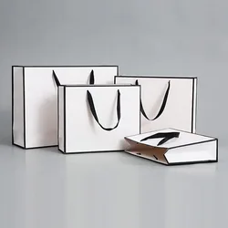 Jinyu Luxury Custom Printed Logo White Paper Bag Retail Boutique Gift Shopping Paper Bags With Your Own Logo