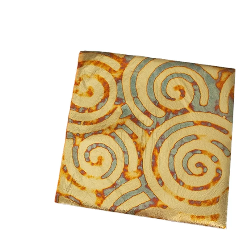 Imported Material  High Quality Variegated 14*14 Cm Italy Colored Leaf For Furniture Decoration