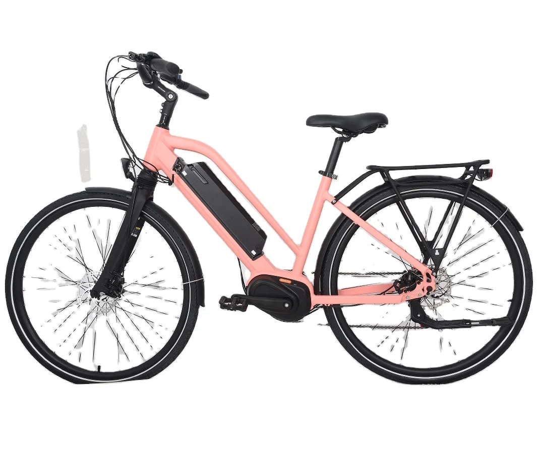 Economic Height-adjustable City Bike Wide Range Electric Bike Road Type With LED Display