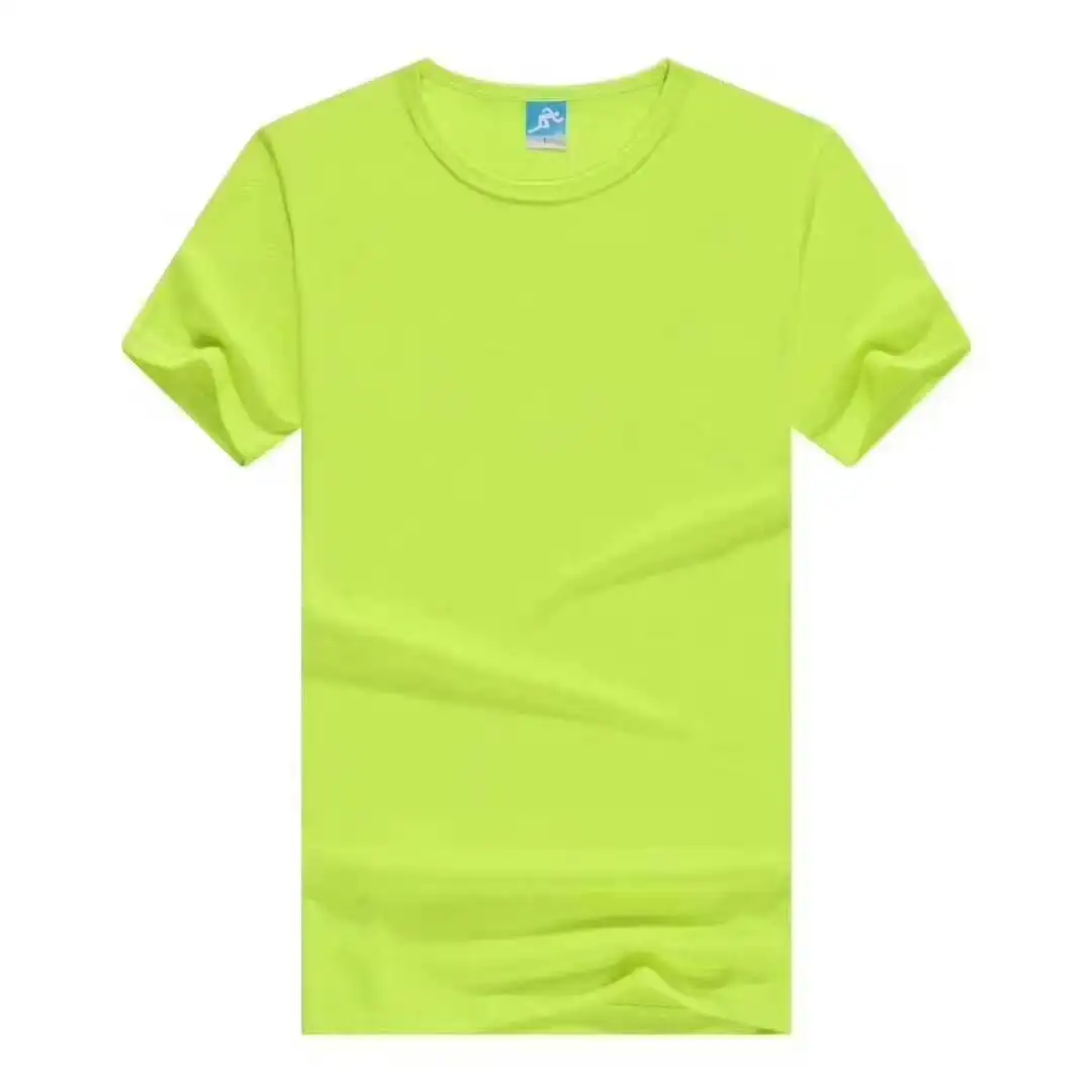 High quality 11 colors solid 170 grams Polyester T-Shirt blank Plain blank men and women quick dry Custom OEM T- Shirts