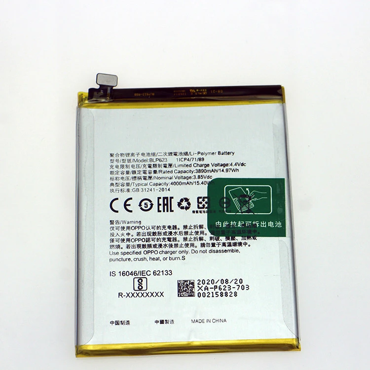 High Quality Control Battery BLP623 CPH1611 F3 PLUS Reno 4 Pro 5g For OPPO